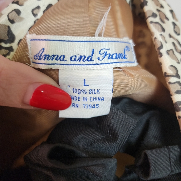 Anna & Frank 100% Silk Leopard Print Blazer | Size Large - Picture 3 of 3